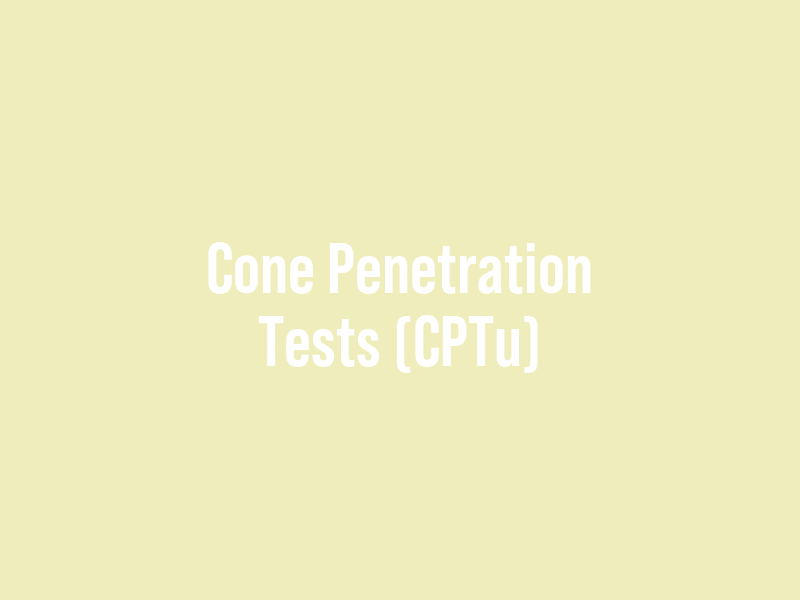 Cone Penetration Tests (CPT & CPTu)
