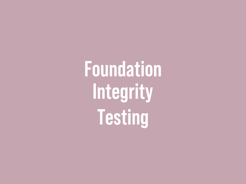 Foundation Integrity Testing